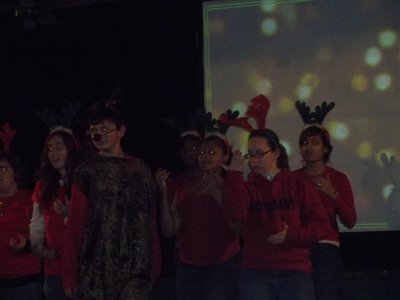 Performing Rudolf the Rednose Reindeer