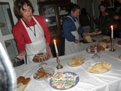 Serving free cookies, breads, & cakes in the farmhouse