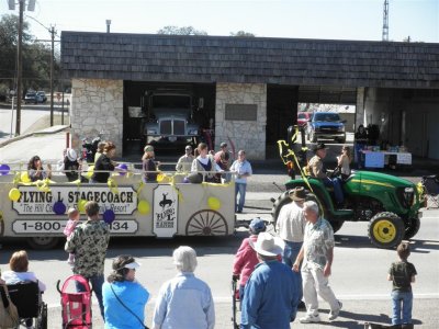 tractor pulling float