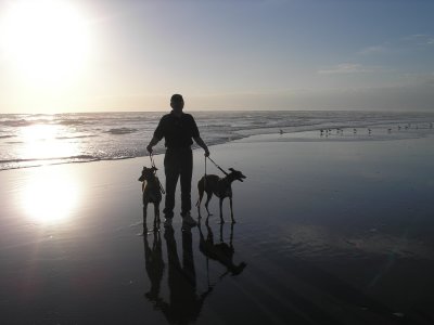 On the beach in South Padre Island, TX