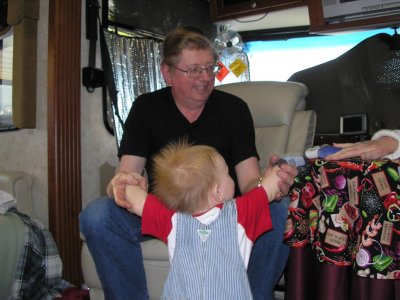 Rolf and Zach in RV