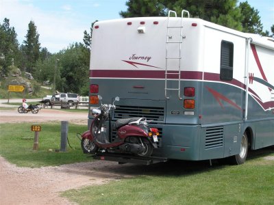 They had same scooter as us. But  it matched their bus