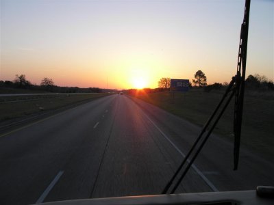 Leaving San Antonio at Dawn