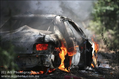 Burning Subaru: 2007 Rally of Melbourne