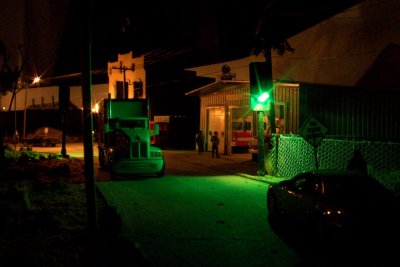 Fire Station (light stays green until there is an emergency call then it turns red)