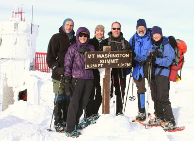 At the summit: Carl, Jadwiga, Judy, Kirk, Jeff and Sue