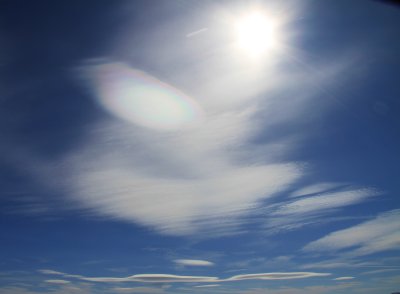 The clouds were amazing all day. We especially liked the colored edges of one of these clouds.