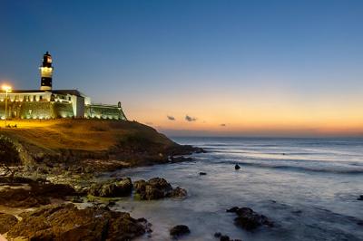 Farol da barra no crepsculo2, Salvador - Bahia