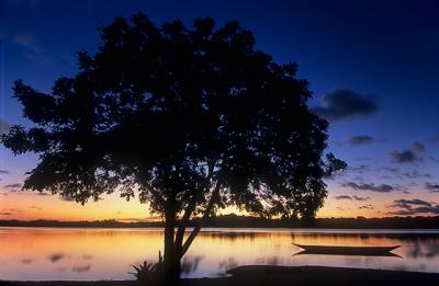 crepúsculo na Lagoa do Cassenge, Península de Maraú