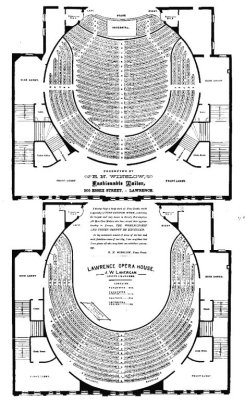 1881 Seating Chart for the Opera House