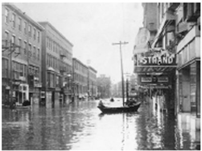 The Strand under water