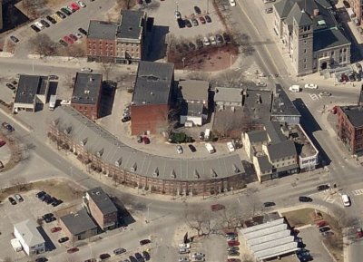 Aerial view of the Opera House site today
