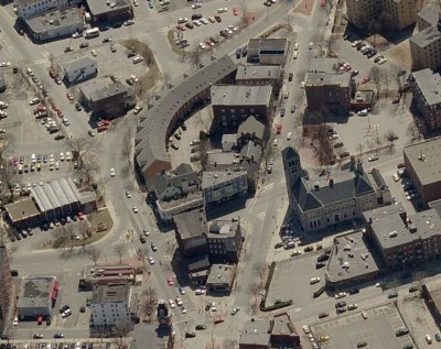 Aerial view of Opera House site today