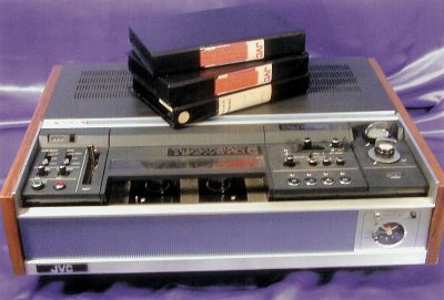 Elvis' JVC U matic 3/4 VCR with Monty Python tapes