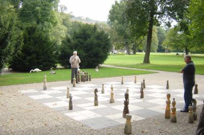 Chess players in the Schlosspark, Stuttgart, Germany