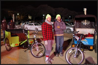 Two rickshaw owners hope to pick up some business