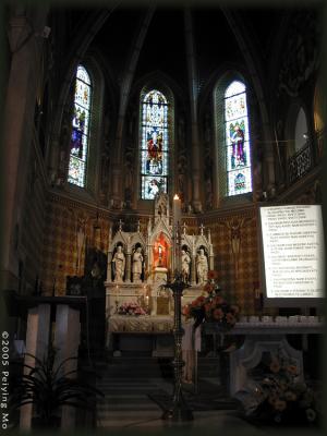 Inside the church