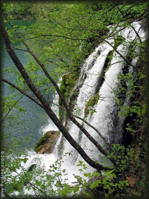 Looking down at a fall