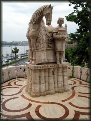 Statue of St. Istvan - a hermit who cured the poor.