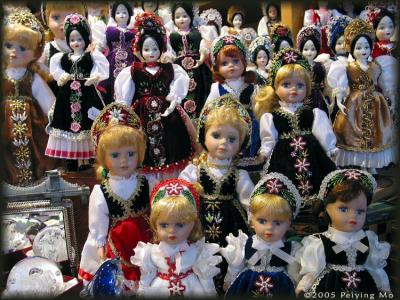 Dolls in ethnic clothes