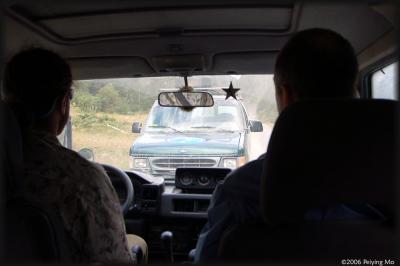 A BioBio truck broke down on its way to pick us up - ride from Chaiten to camp: 3 1/2 hrs.