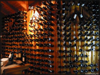 Extensive wine collection