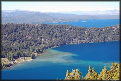 Lake view from the mountain top Cerro Campanario