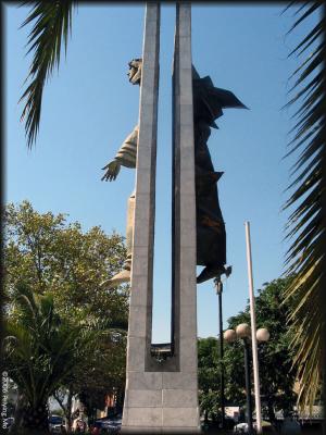 Side view of  the statue