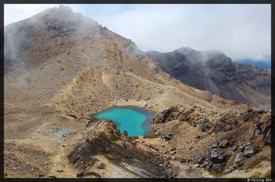The three lakes carry a slightly different color from one another