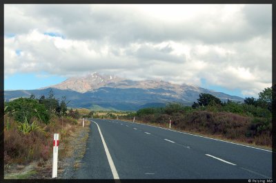 Mt. Ruapehu is covered with snow year round