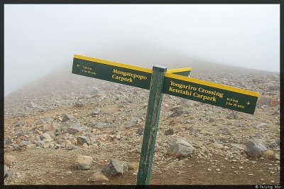 This is the spot to start the optional hike to the name sake peak, which is completely covered by the clouds