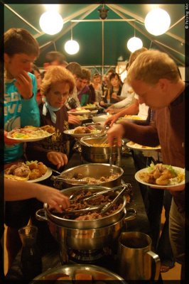 ...served on a non-native buffet line...