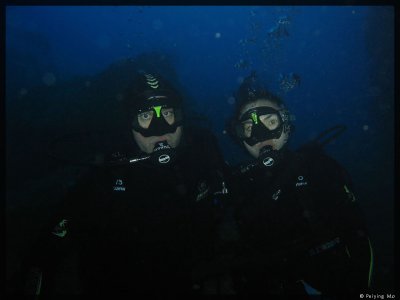 Us, looking good, 8 meters under Blue MaoMao Arch