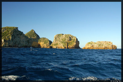 A string of small rocky islands