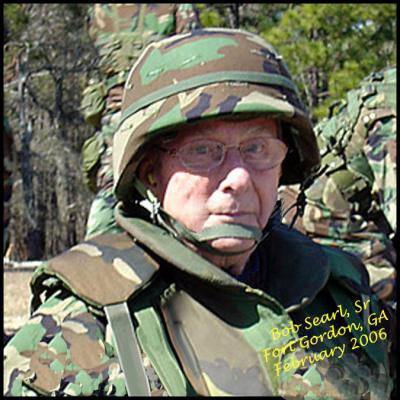 Gallery #8 - Bob Searl  WWII Veteran Re-Boots at  Fort Gordon, GA - 2006