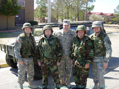 1st Lt Campbell, Bob Searl, Sr, LTC Middleton, Bob Searl, Jr, Capt. Forrest