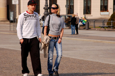 Couple at Paris Square
