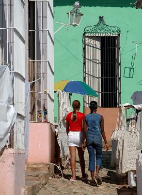 Street of clothes - Trinidad