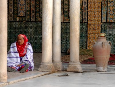 Woman at  Mausoleum of Sidi Sahab - Kairouan