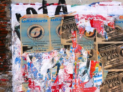 torn posters, Montevideo