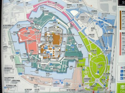 Map of Osaka Castle area