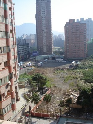 Not much of a view, but the sun rises up over those hills and it's pretty then. I'm afraid they'll be building here soon.