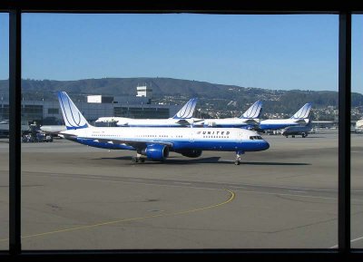 United jets in San Francisco