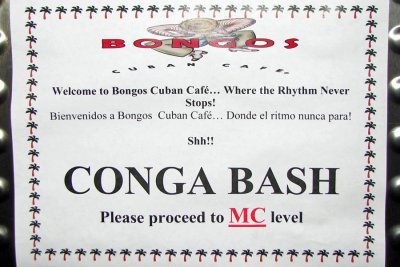 Conga was in the house at Bongos