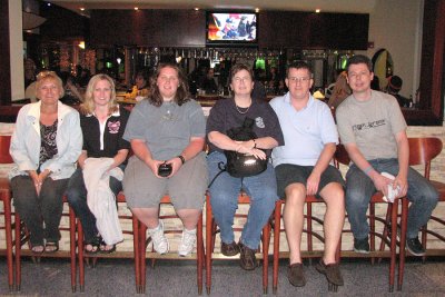 Patti, Kerri, Heidi, Susan T, Denmark and Rene at Dan Marino's