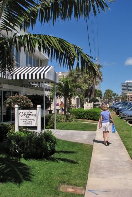 Ocean drive is quaint with high-end shops and services