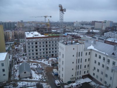 Minsk hotel Oktyabrskaya corridor view