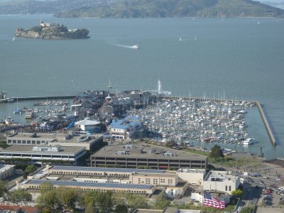 Fisherman's Wharf and Alcatraz from Coit Tower