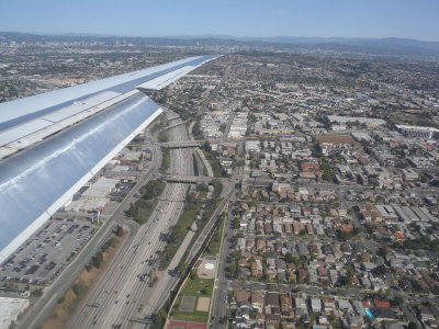 SFO to LAX over San Diego freeway