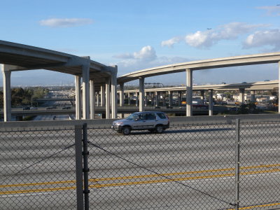 LA metro Harbor Freeway station view